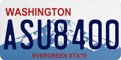 WA license plate ASU8400