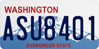 WA license plate ASU8401