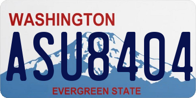 WA license plate ASU8404