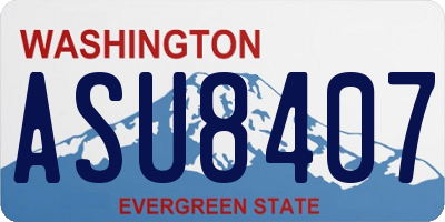 WA license plate ASU8407