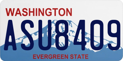 WA license plate ASU8409