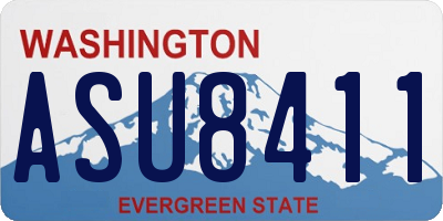 WA license plate ASU8411