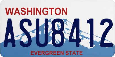 WA license plate ASU8412