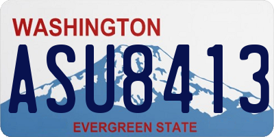 WA license plate ASU8413