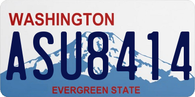 WA license plate ASU8414