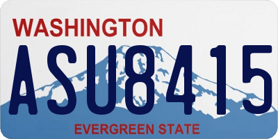 WA license plate ASU8415