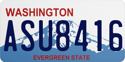WA license plate ASU8416