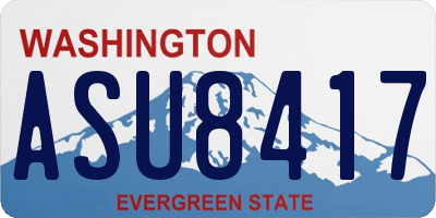 WA license plate ASU8417