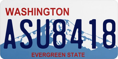 WA license plate ASU8418