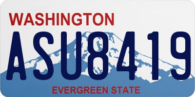 WA license plate ASU8419