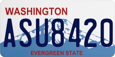 WA license plate ASU8420