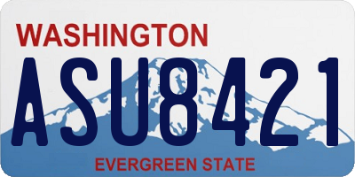 WA license plate ASU8421