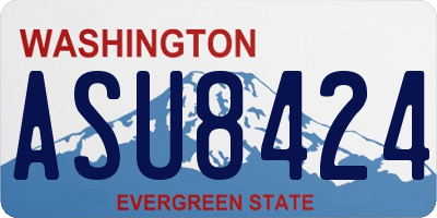 WA license plate ASU8424