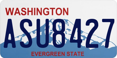 WA license plate ASU8427
