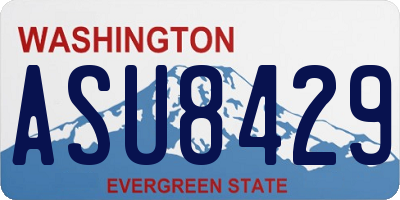 WA license plate ASU8429