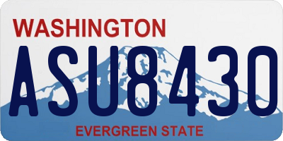 WA license plate ASU8430