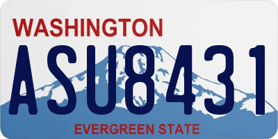 WA license plate ASU8431