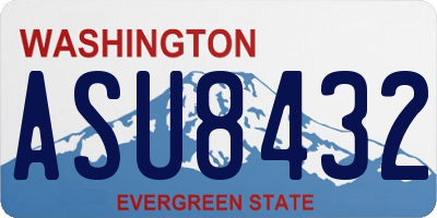 WA license plate ASU8432