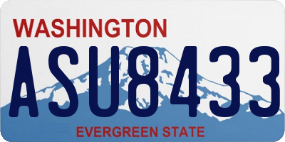 WA license plate ASU8433