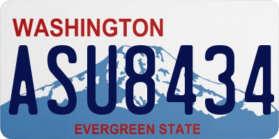 WA license plate ASU8434