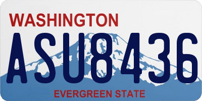 WA license plate ASU8436