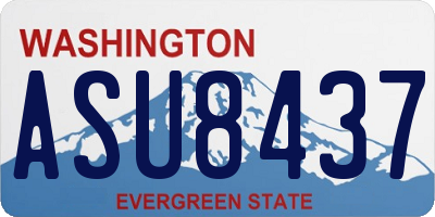 WA license plate ASU8437
