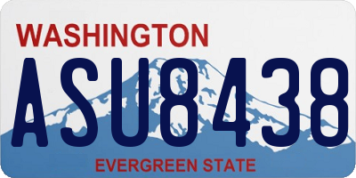 WA license plate ASU8438