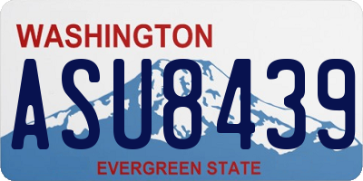 WA license plate ASU8439
