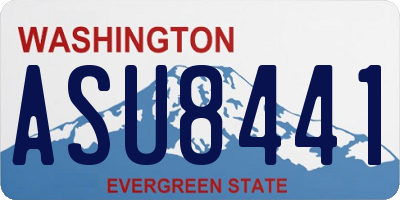 WA license plate ASU8441