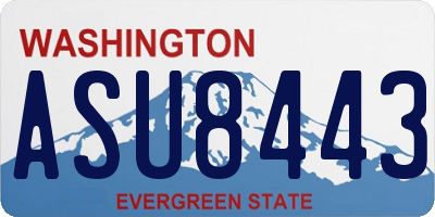 WA license plate ASU8443