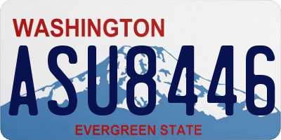 WA license plate ASU8446