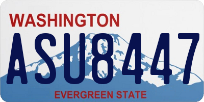 WA license plate ASU8447