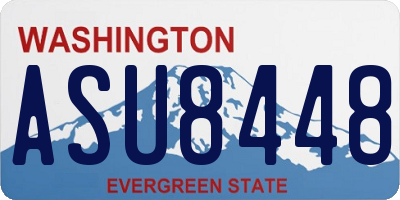 WA license plate ASU8448