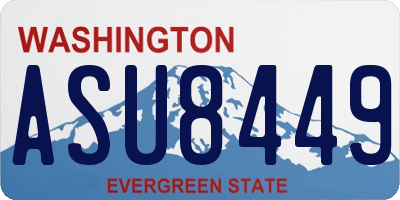 WA license plate ASU8449