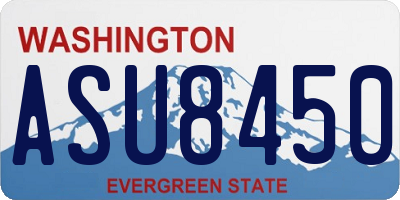 WA license plate ASU8450