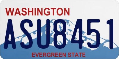 WA license plate ASU8451