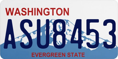 WA license plate ASU8453