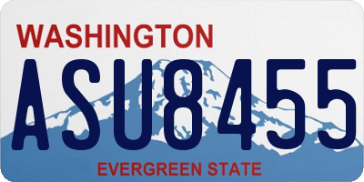 WA license plate ASU8455