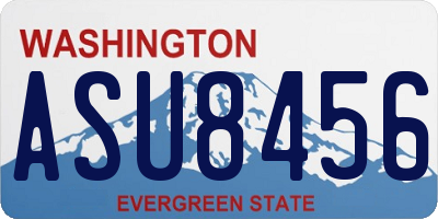 WA license plate ASU8456