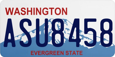 WA license plate ASU8458