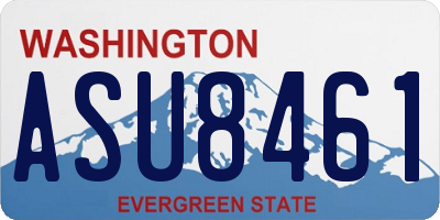 WA license plate ASU8461