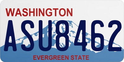 WA license plate ASU8462