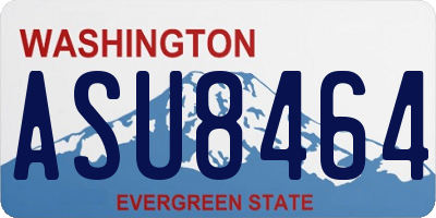 WA license plate ASU8464