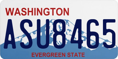 WA license plate ASU8465