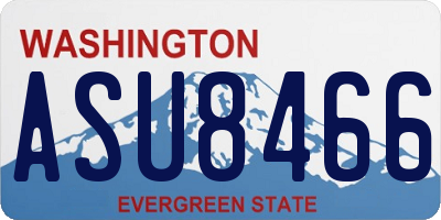 WA license plate ASU8466