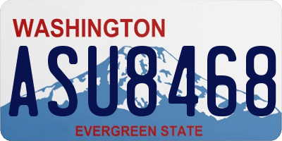 WA license plate ASU8468