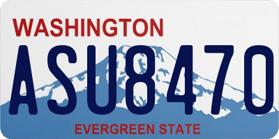 WA license plate ASU8470
