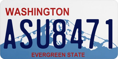 WA license plate ASU8471