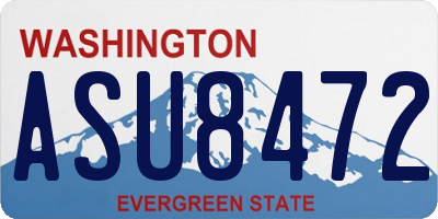 WA license plate ASU8472
