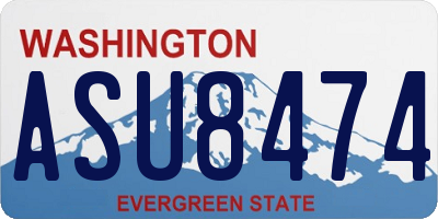 WA license plate ASU8474